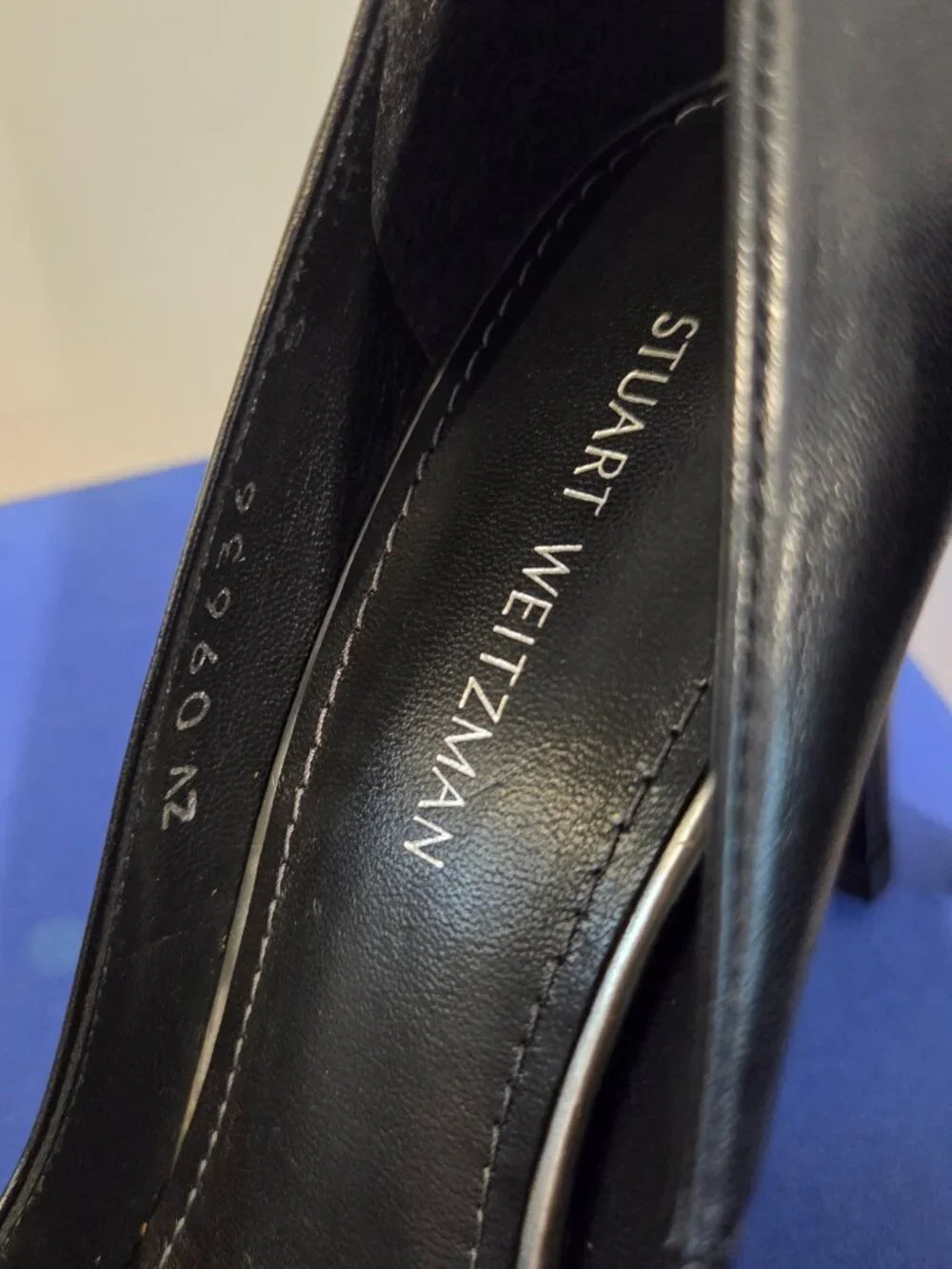 Stuart Weitzman Royal Black Nappa Leather Pumps